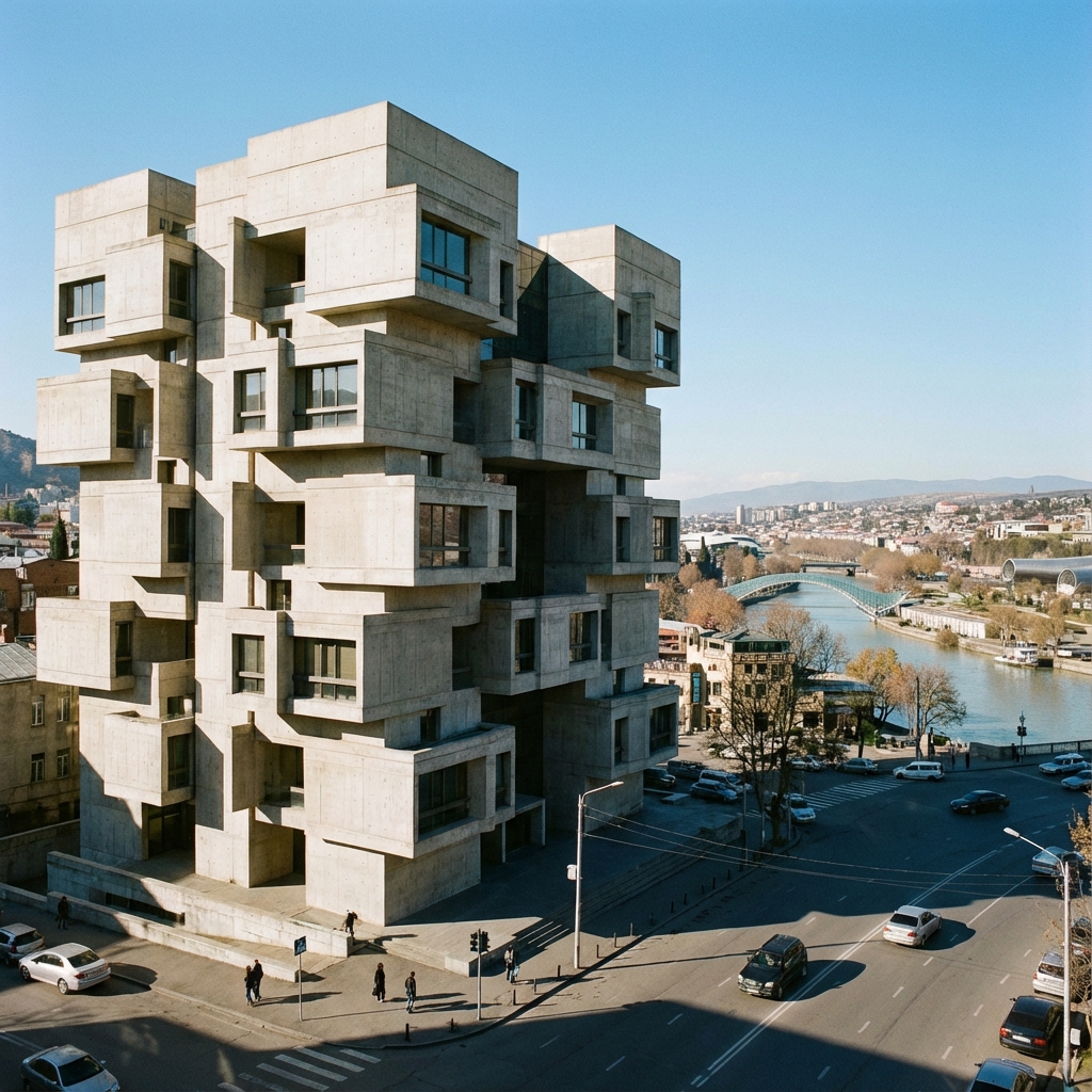 Фасад головного отделения Bank of Georgia в Тбилиси